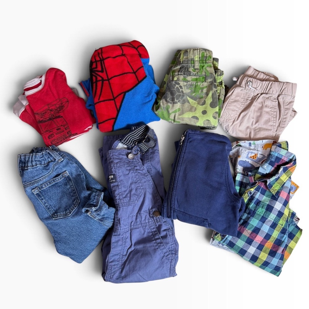 Toddler Boys Clothing Lot 2T 3T OshKosh Overalls Jeans Shorts Shirts Pajamas